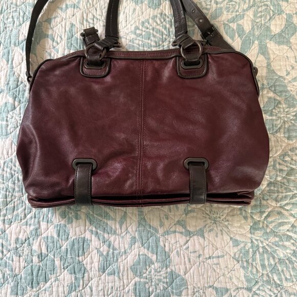 Coach Limited Edition 'Cambridge' Leather Zip Top Tote Satchel in Plum 14083 - Picture 7 of 12